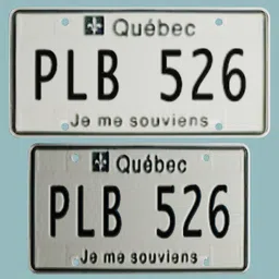 Québec Licence plate PL