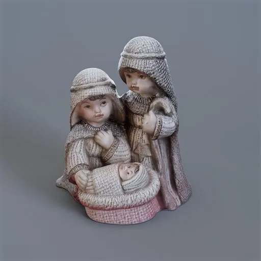 Photorealistic 3D nativity scene for Blender, PBR textured and retopologizedinciple