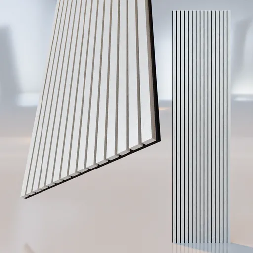 Acoustic Slat Wall Panels Modern White