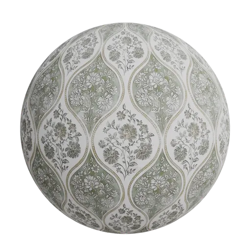 Ogee damask pattern wallpaper