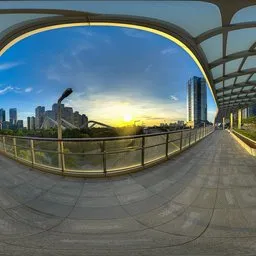 Cloudy Bridge Sunset HDRI