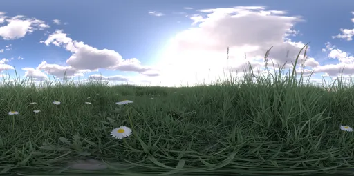 Morning grass green cloud