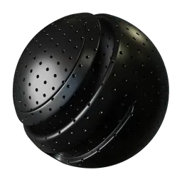 Perforated black metal