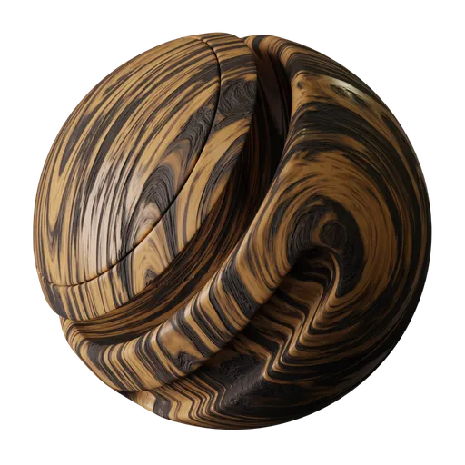 High Contrast Wavy Wood