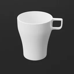 "Discover 'Färgrik,' an artistic and minimalist 3D model of a white cup with a handle from the IKEA collection. This Blender 3D model features cel-shaded design elements inspired by Albert Anker, creating a captivating and unique visual for your projects."