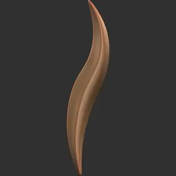 Decorative 3D sculpting brush stroke for Blender, ideal for detailed surface enhancements.