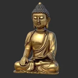 Shakyamuni Buddha statue Divine Gold
