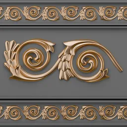 Detailed classic 3D ornament model showcasing intricate design, ideal for enhancing Blender 3D projects with elegance and efficiency.