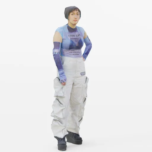 Standing Y2K girl