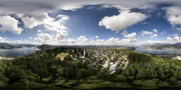 City Sunny Cloudy Daytime