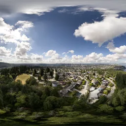 City Sunny Cloudy Daytime