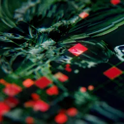 Cyberpunk Cyber Glitch Red Data Abstract