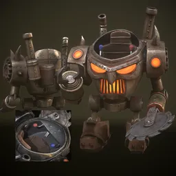 Steampunk Mech Warrior
