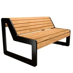 Exotic wood outdoor bench