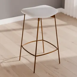 Modern Petal Backless Counter Stool
