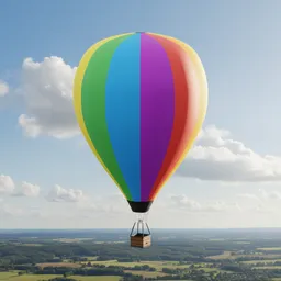 Colorful hot air ballon