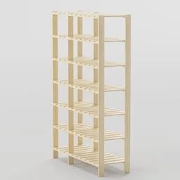 Wooden Storage Rack - Two Section