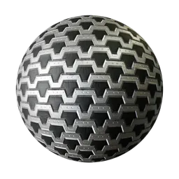 Interlocking Sci-Fi Metallic Zig-Zag