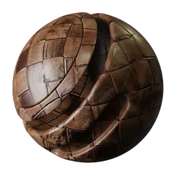 Woven palm leaf Metallic