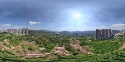 Old building green grass