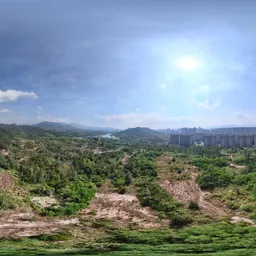 Old building green grass