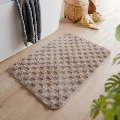 Orange bath mat