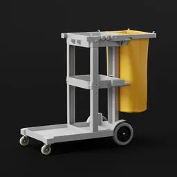Janitor Cart with Bag