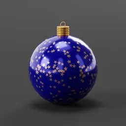 Blue Christmas Ornament Ball