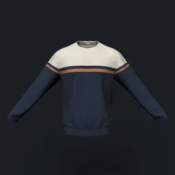 Tri-Color Mid-Stripe Sweatshirt