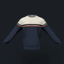 Tri-Color Mid-Stripe Sweatshirt