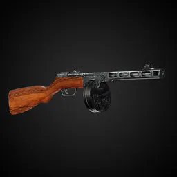 World at War Game-Ready Gun + 4k Textures | Blenderkit Series