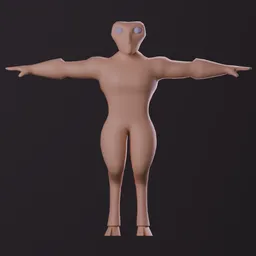 Alien Humanoid Base Mesh