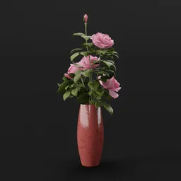 Pink Rose Vase