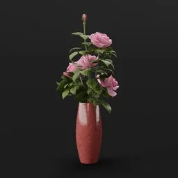 Pink Rose Vase