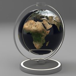 Futuristic Levitating Earth Globe