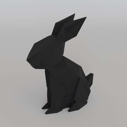 Polygon Rabbit | FREE Interior Sculptures models | BlenderKit