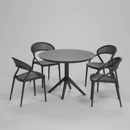 Outdoor Dining Set - Black