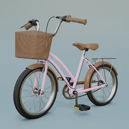 Pink city bicycle