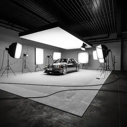 Car Studio Lighting Scene