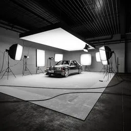 Car Studio Lighting Scene