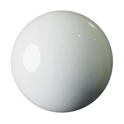White glossy