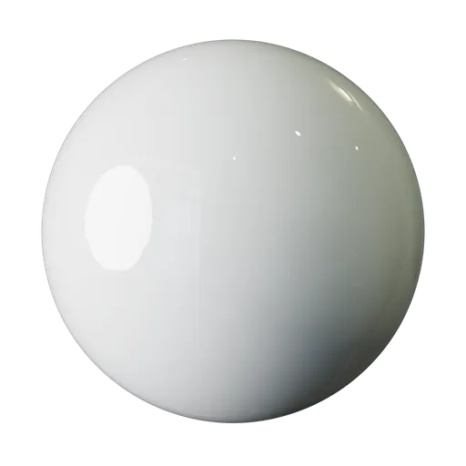 White glossy