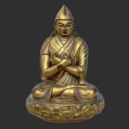 Je Tsongkhapa statue Divine Gold