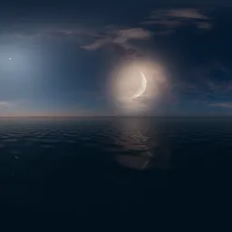 Moon fog star night