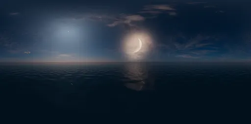 Moon fog star night