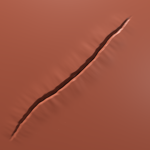 jittery cut or tear