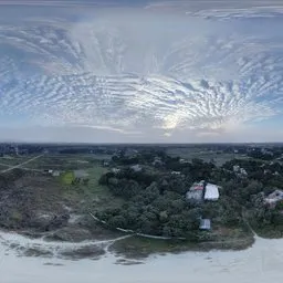 HDRI Aerial View of Semi-Urban Landscape