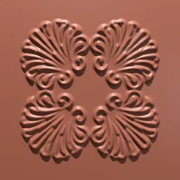 Detailed square filigree pattern for 3D sculpting in Blender, ideal for intricately embellishing models.