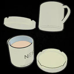 NERV Anime Style Mug and Ashtray