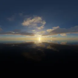 Golden Sunset Clouds Sky